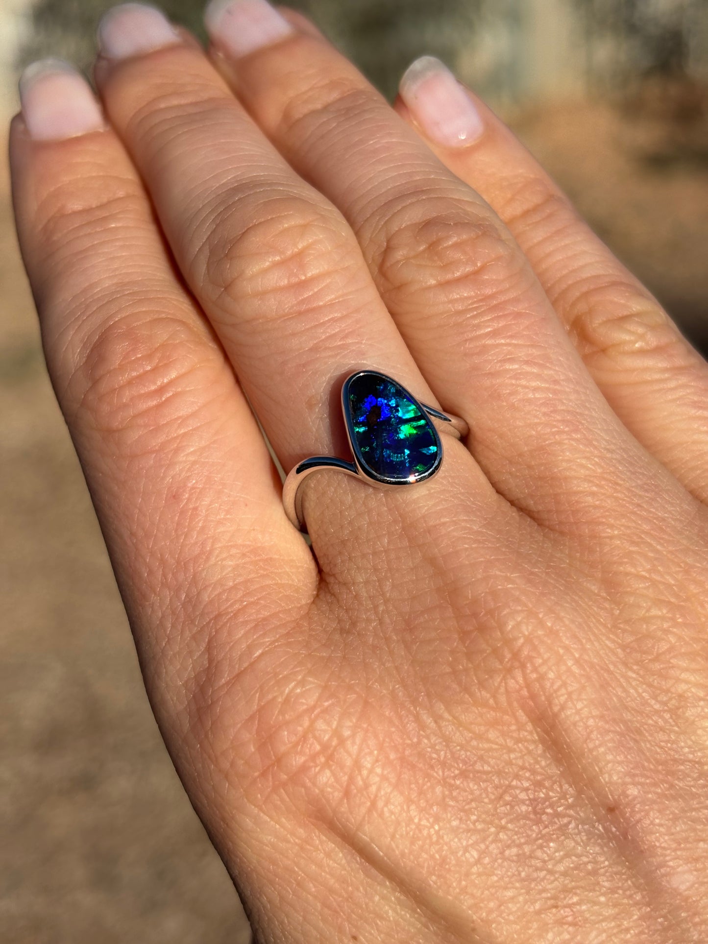 Ocean Ridge Ring - Sterling Silver, Size 6, M