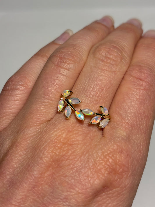 Opal Vine Ring - 9k, Size 8, Q