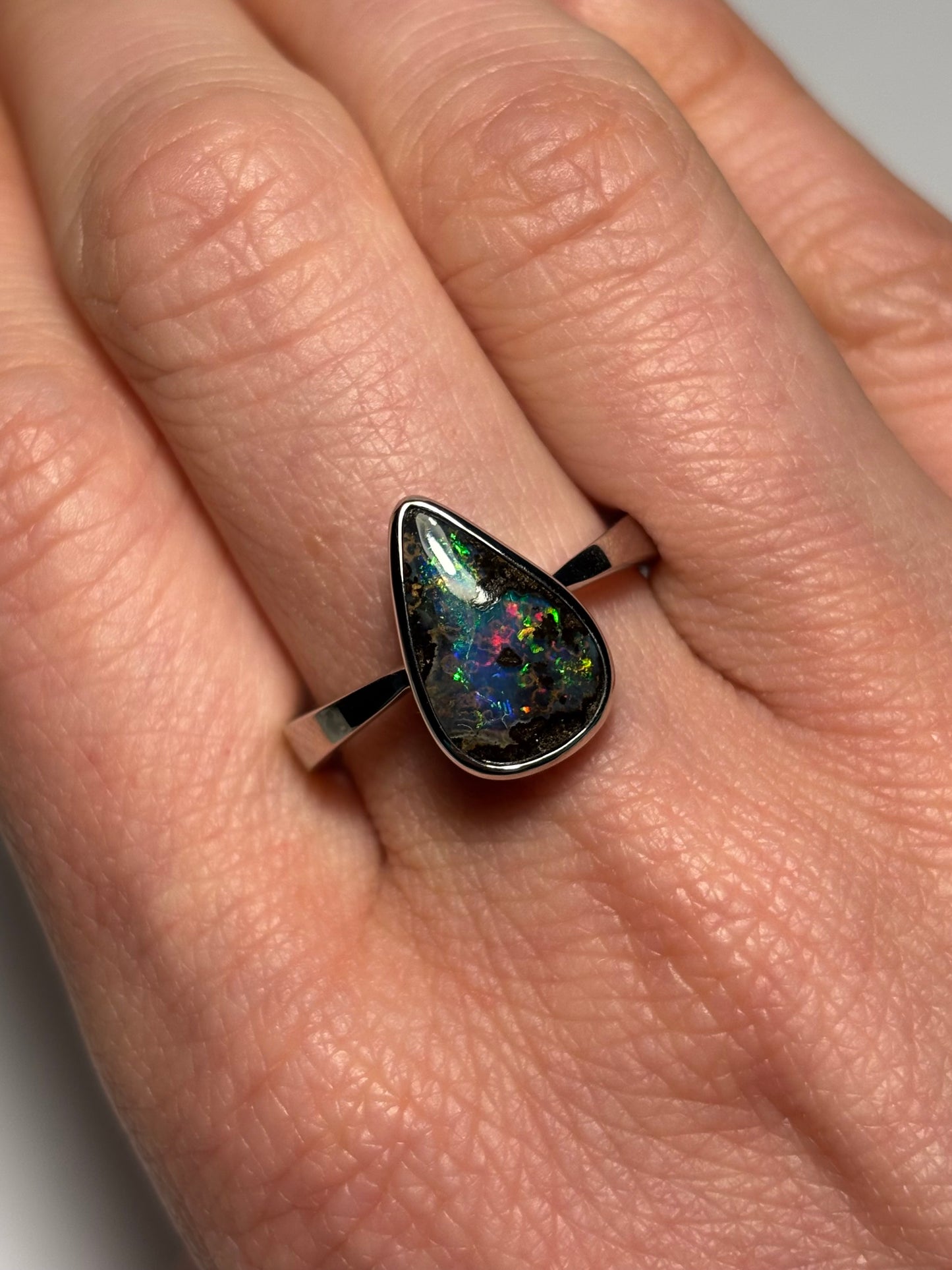 Internal Flame Ring - Sterling Silver, Size 7.75, P