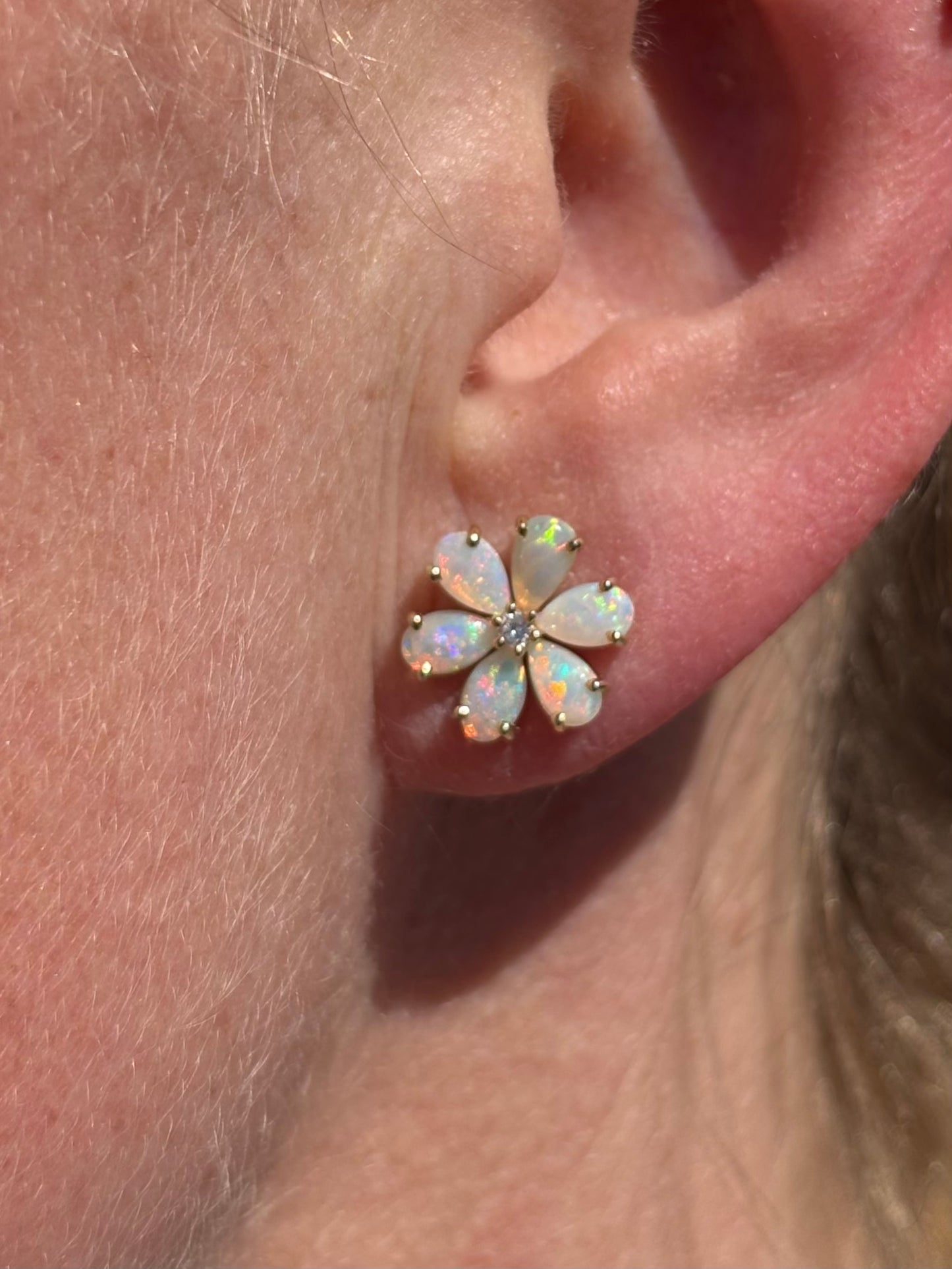 Pink Petunia Earrings - 9k