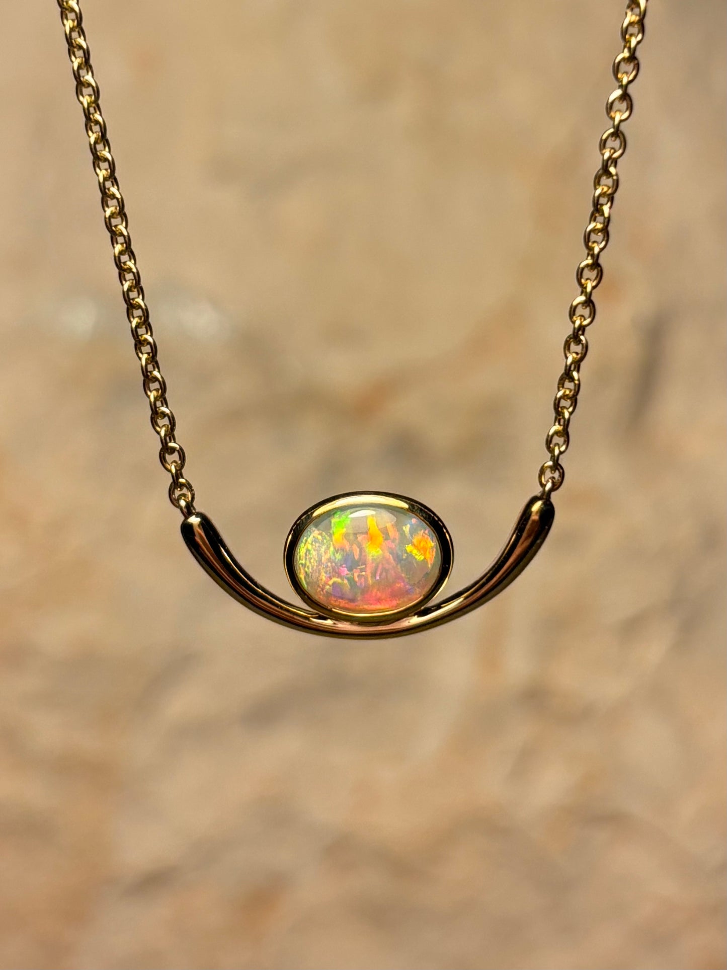 Pink Oasis Necklace - 9k gold