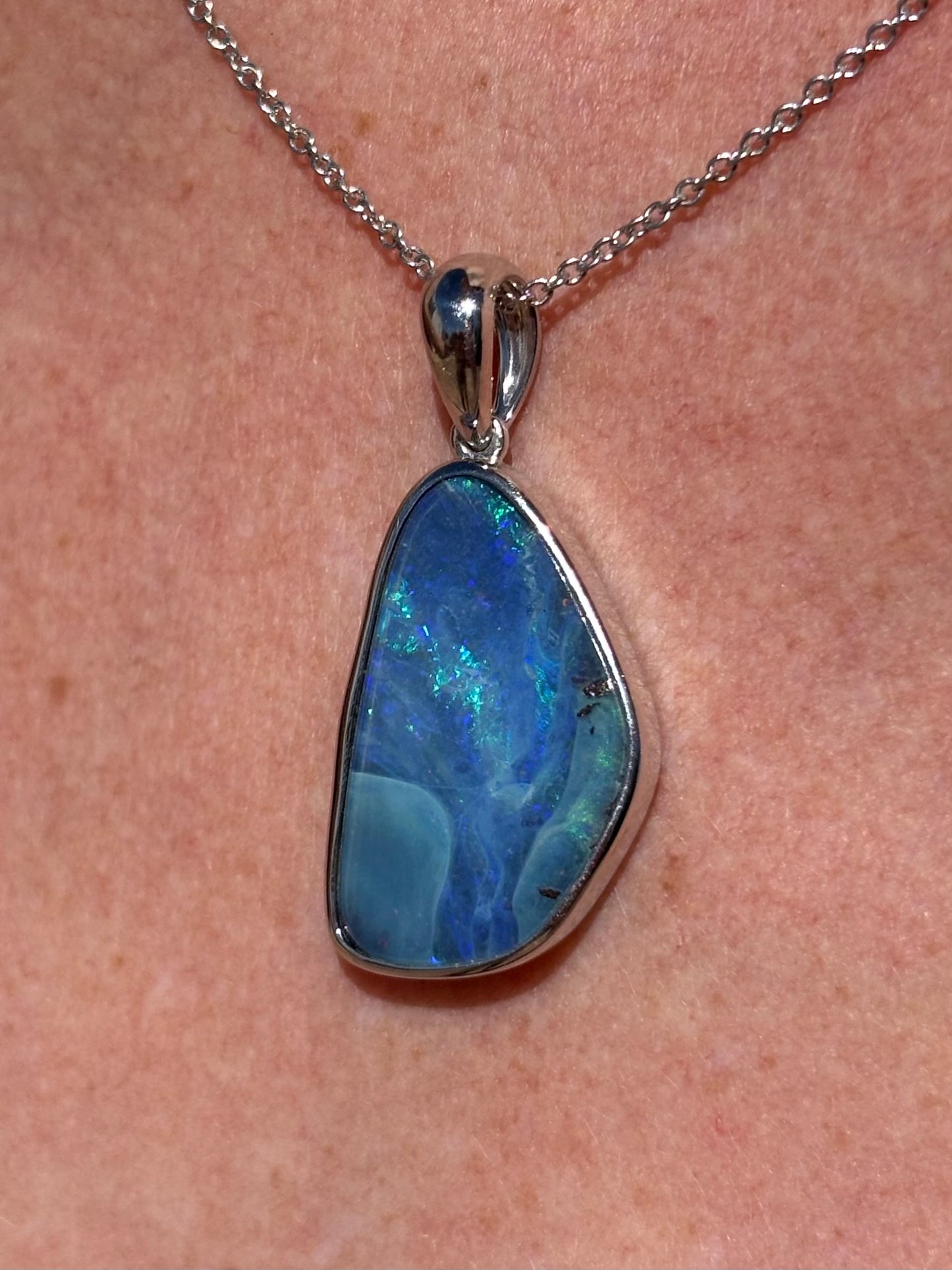 Boulder Swirl Pendant - sterling silver