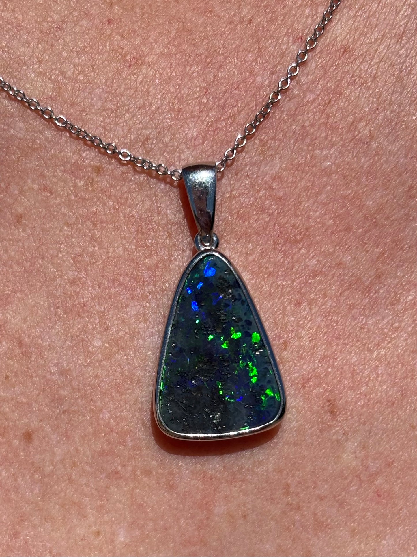 Galactic Boulder Pendant - sterling silver