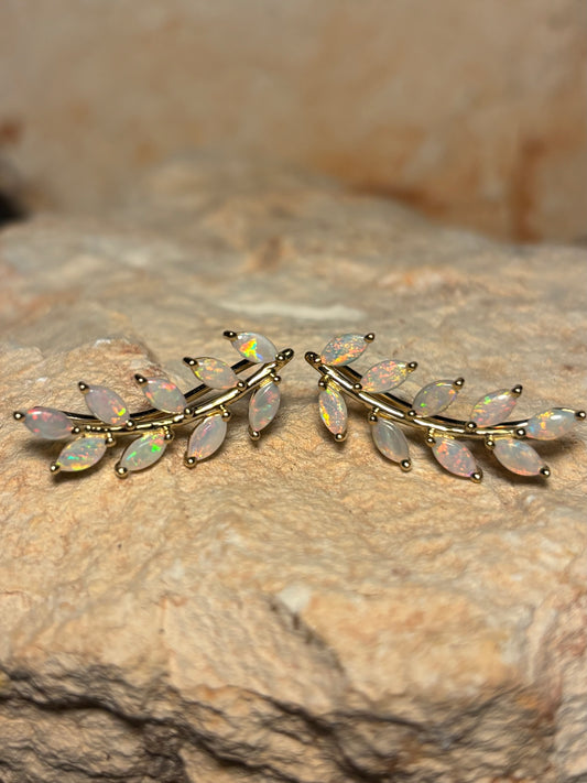 Opal Vine Earrings - 9k