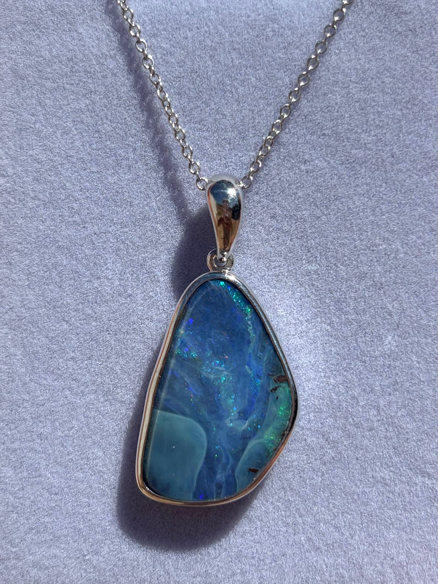 Boulder Swirl Pendant - sterling silver