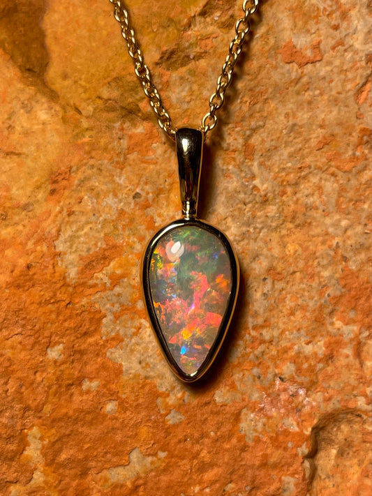 Aurora Embrace Double Sided Pendant - 14k gold