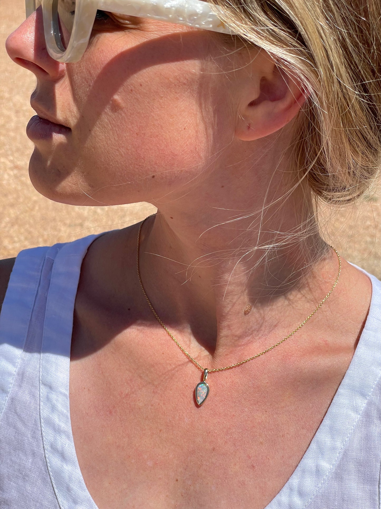 Aurora Embrace Double Sided Pendant - 14k gold