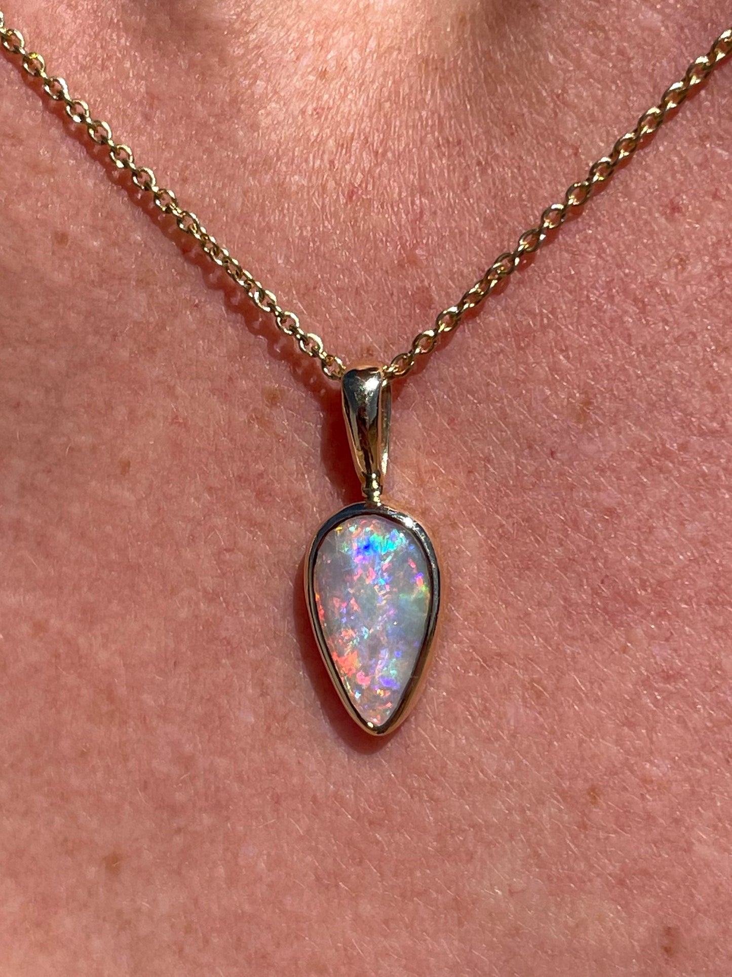 Aurora Embrace Double Sided Pendant - 14k gold