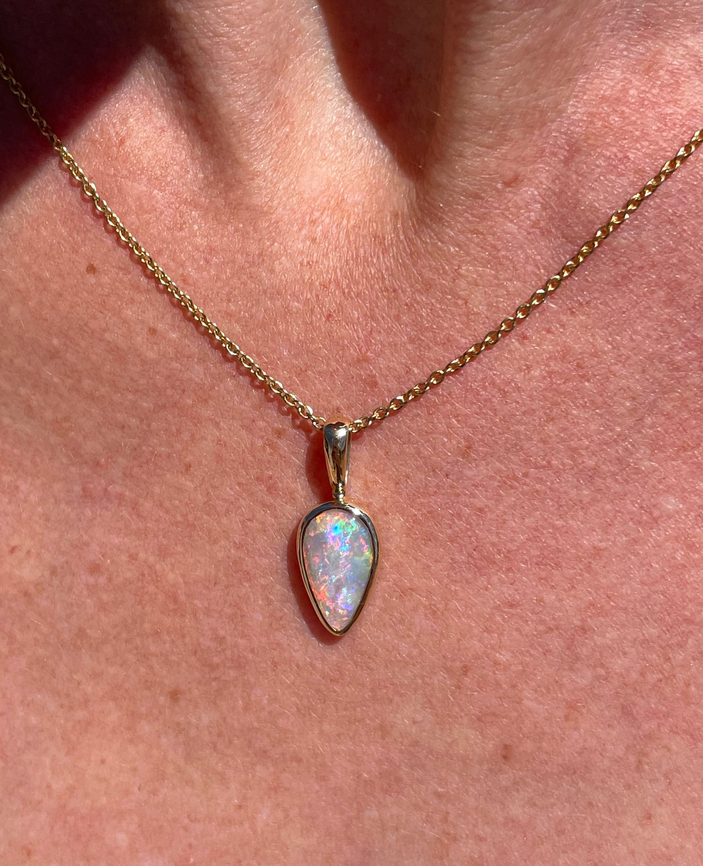 Aurora Embrace Double Sided Pendant - 14k gold