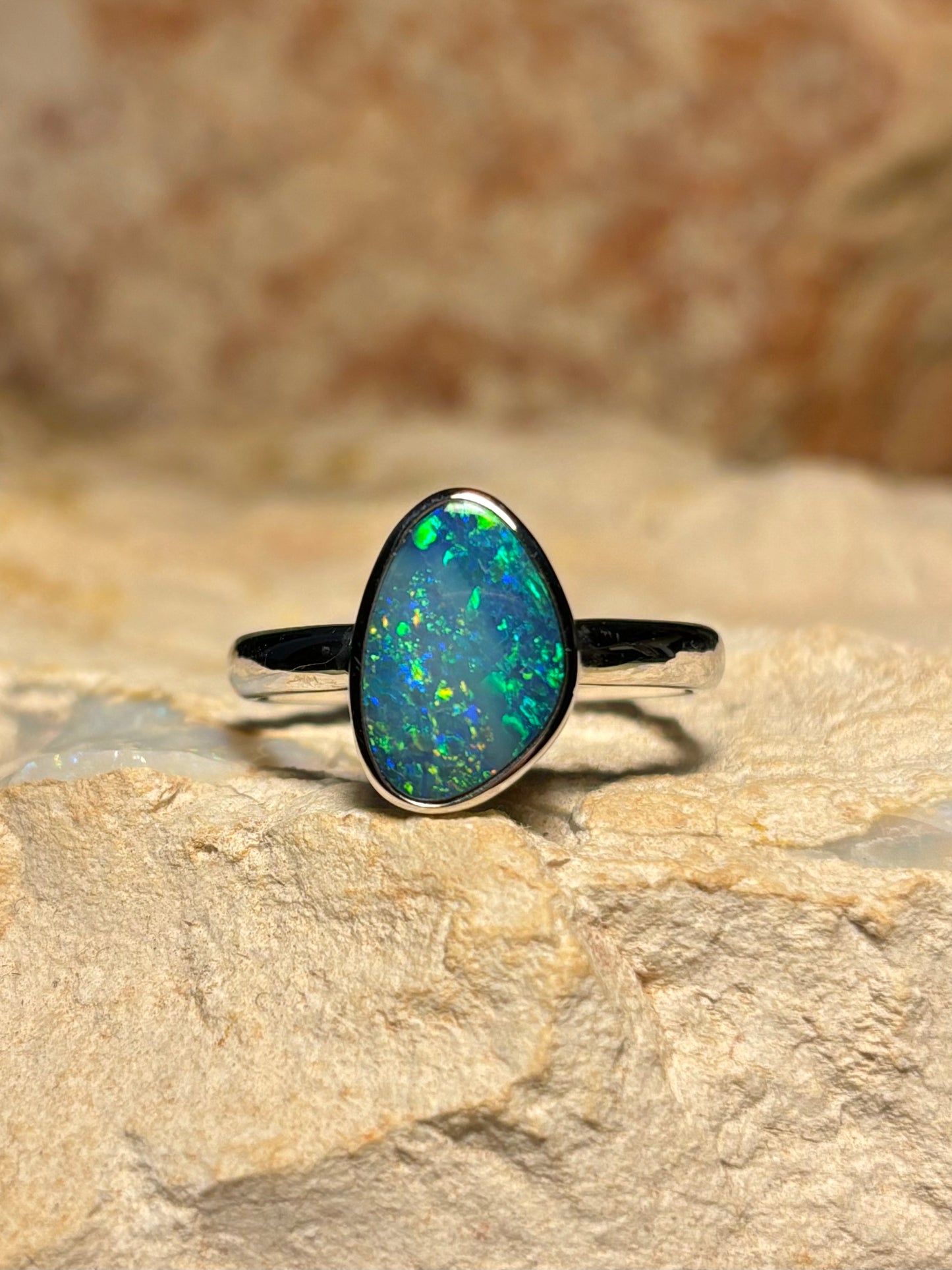 Bahamas ring - sterling silver, size 8.75, R