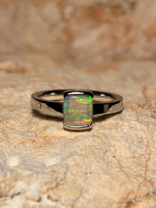 Wattle Glow Ring - Sterling Silver, size 6, M