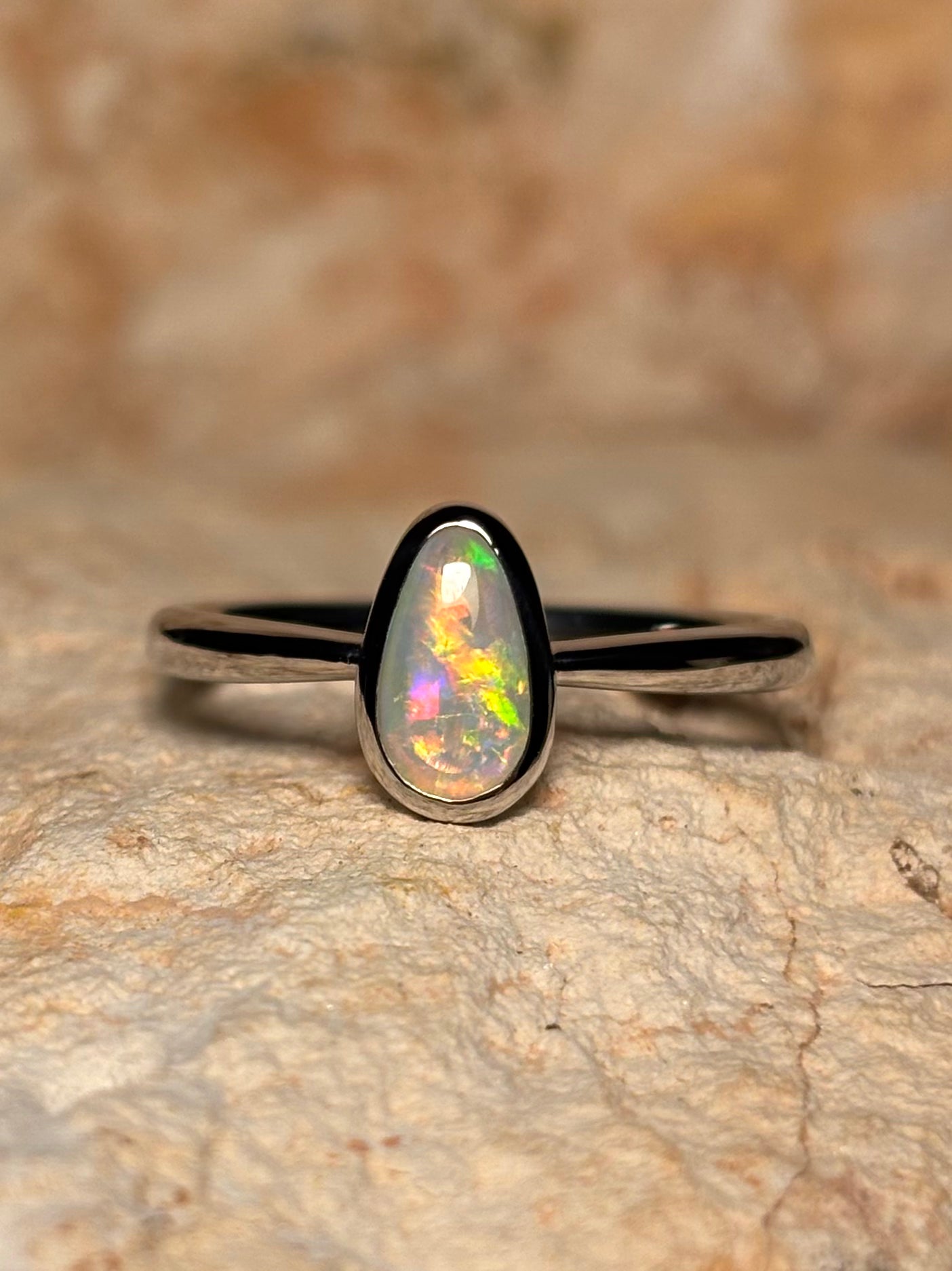 Southern Glow Ring - Sterling Silver ring, Size 6, M