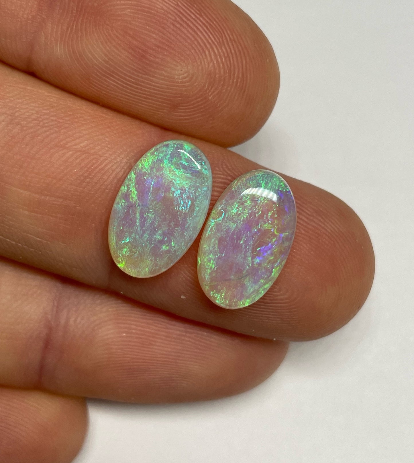 5.4ct Coober Pedy Crystal Opal Pair