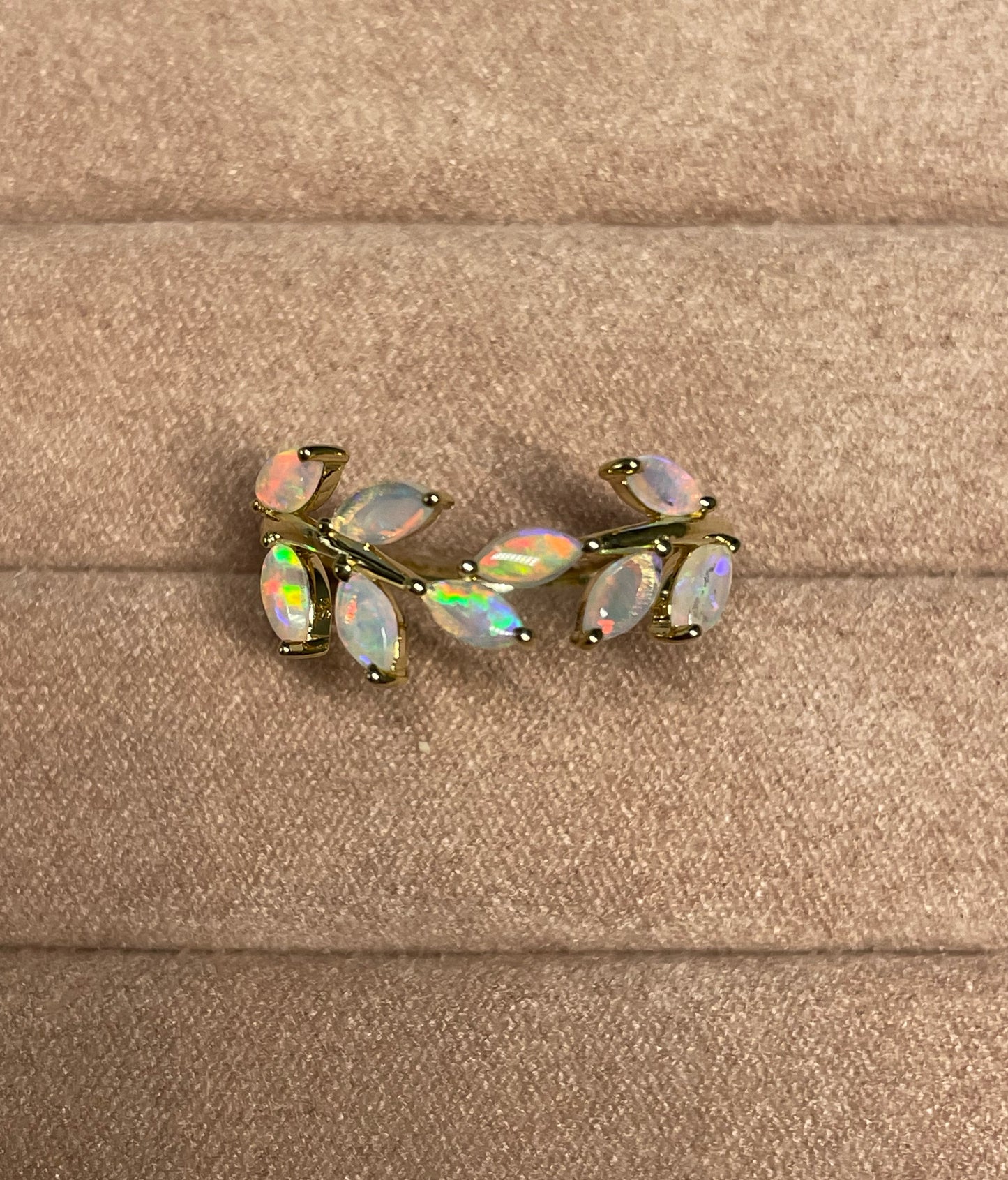 Opal Vine Ring - 9k, Size 8, Q