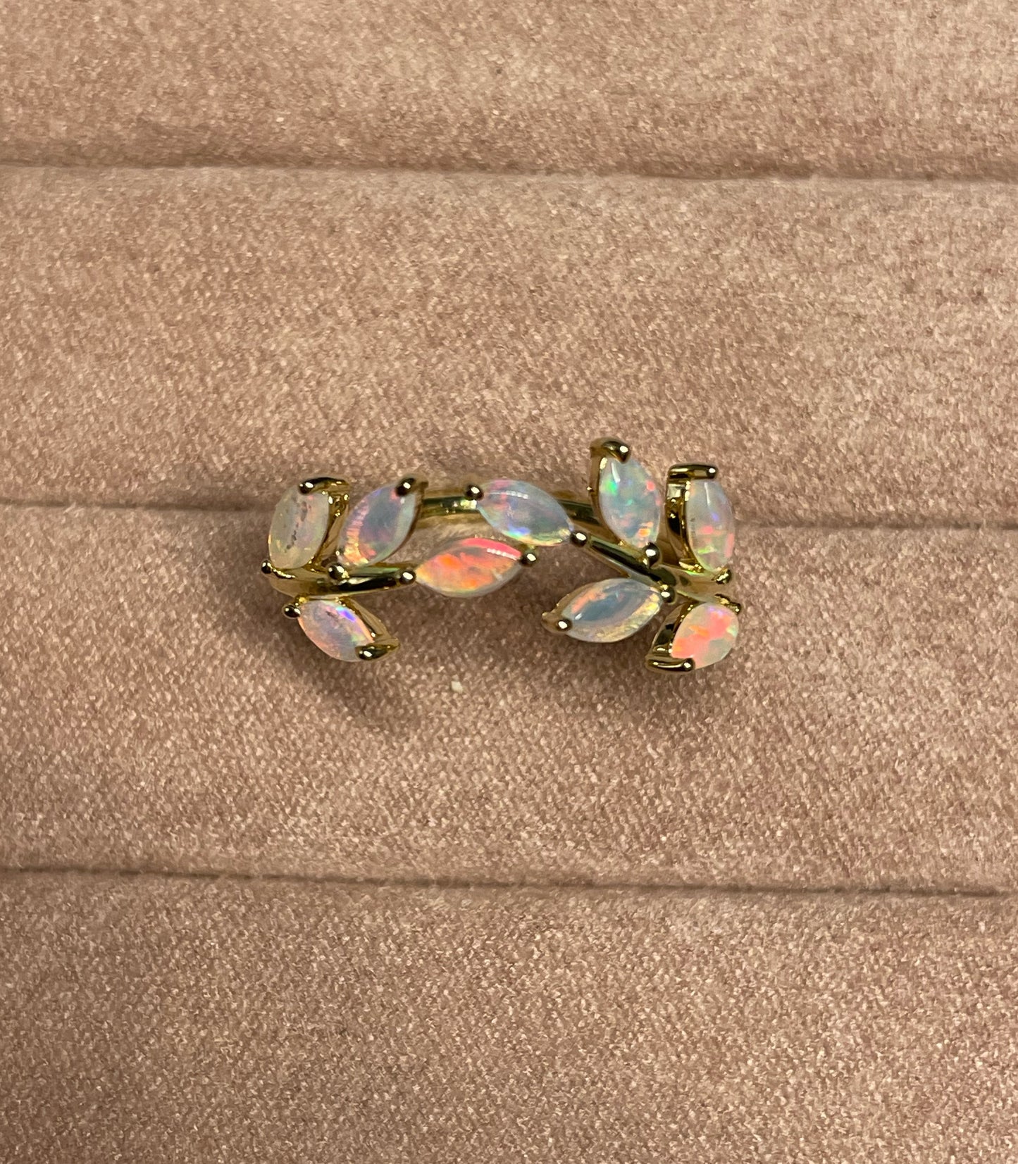 Opal Vine Ring - 9k, Size 8, Q