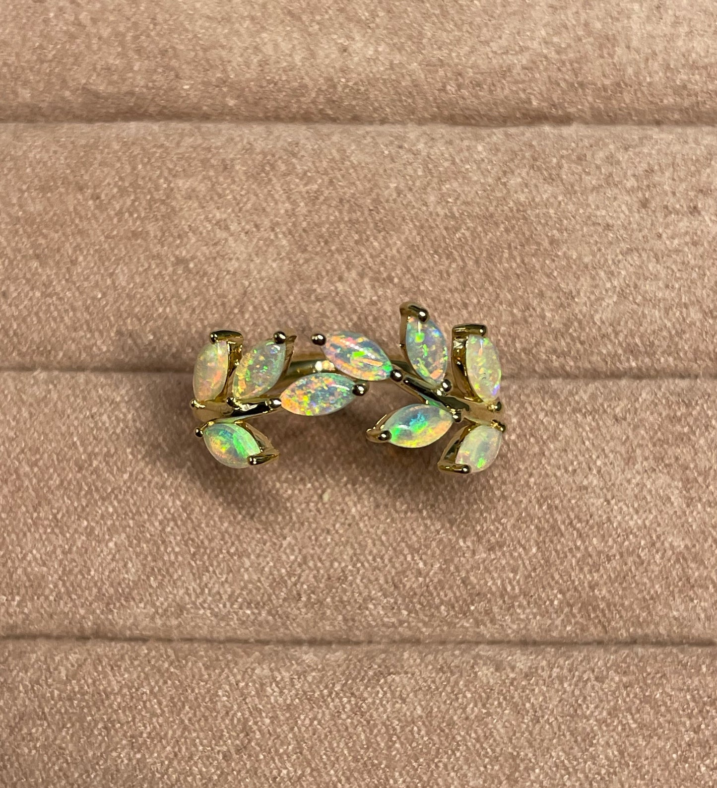 Opal Vine Ring - 9k, Size 6, M