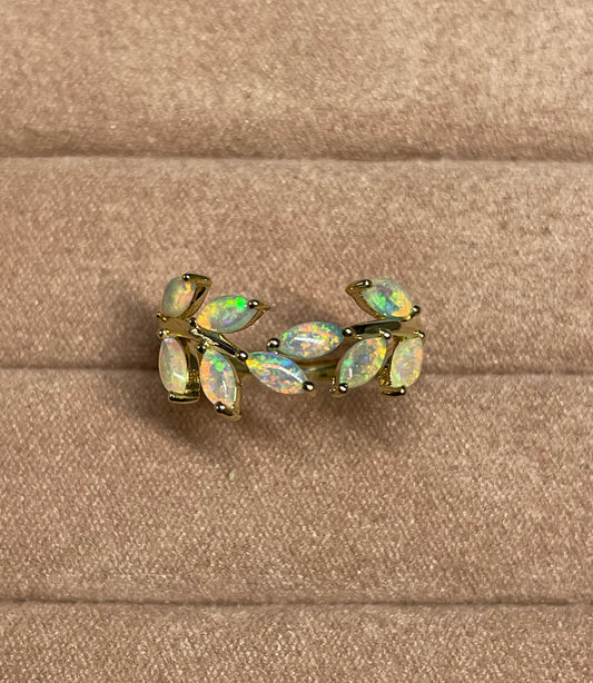 Opal Vine Ring - 9k, Size 6, M