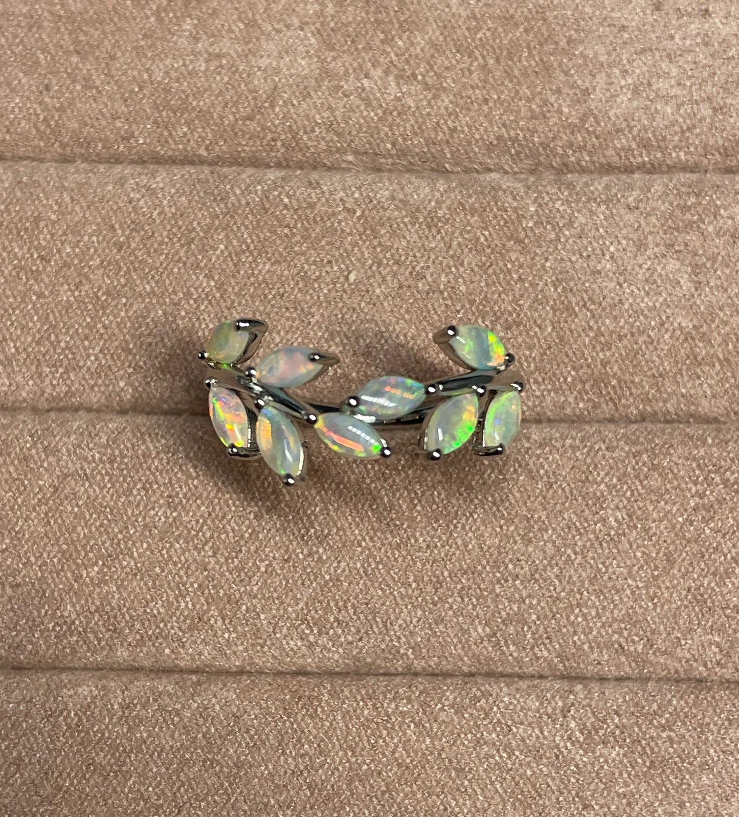 Opal Vine Ring - Sterling Silver, Size 6.75, N