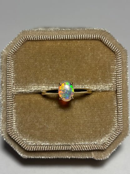Luminous Opal Ring - 9k, Size 5, K