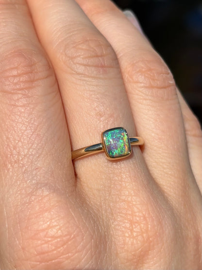 Aqua Prism Ring - 9k Size 6.75, N