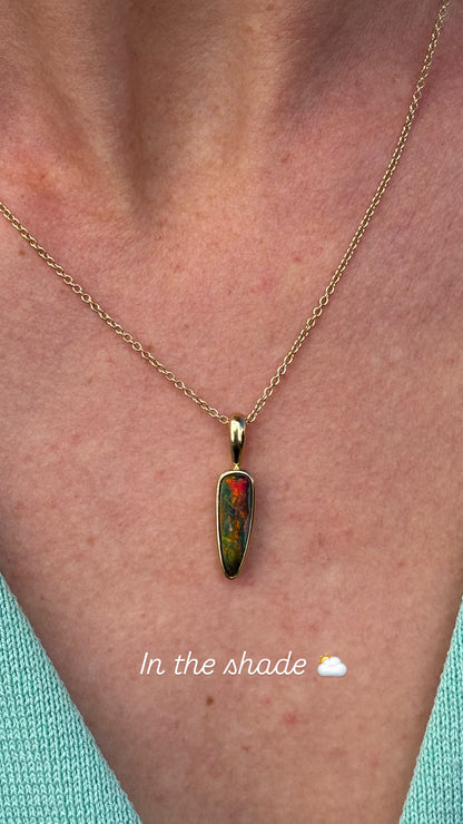 Molten Earth Pendant - 9k