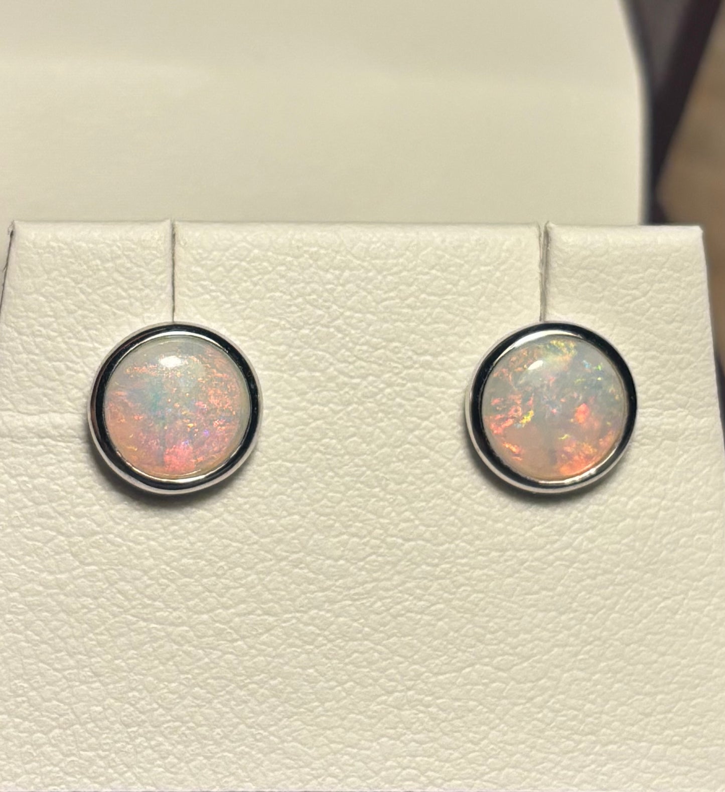 Pearly Pink Earrings -  Sterling Silver