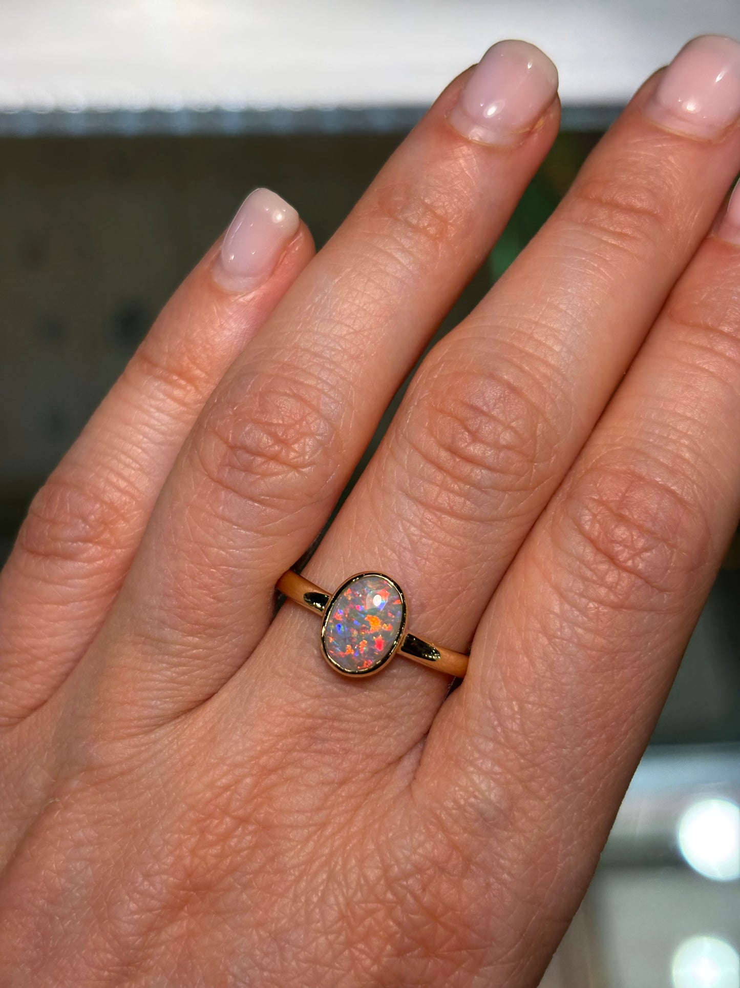 Disco Glitter Ring - 14k, Size 9, R 1/2