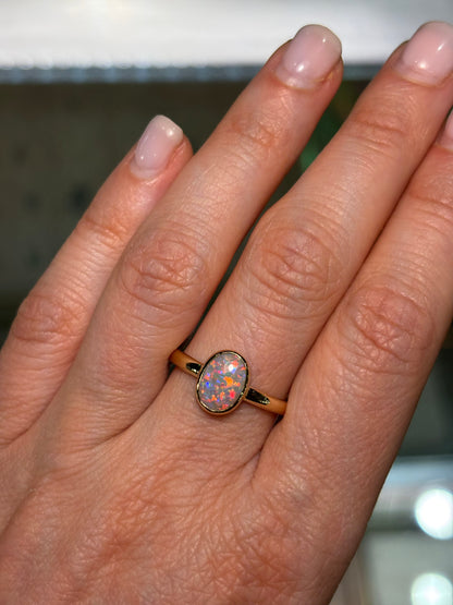 Disco Glitter Ring - 14k, Size 9, R 1/2