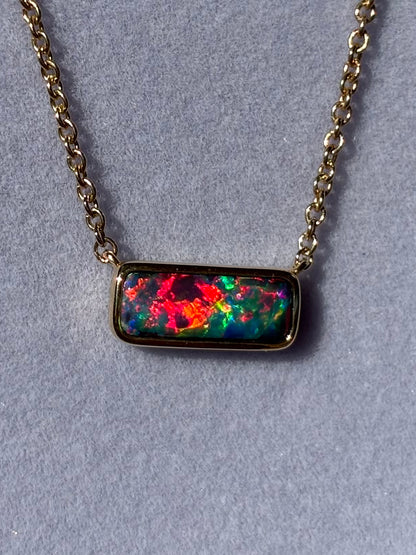 Electric Fire Doublet Necklace - 14k