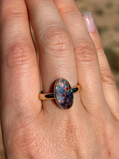 Firestone Ring - 14K Size 8, Q