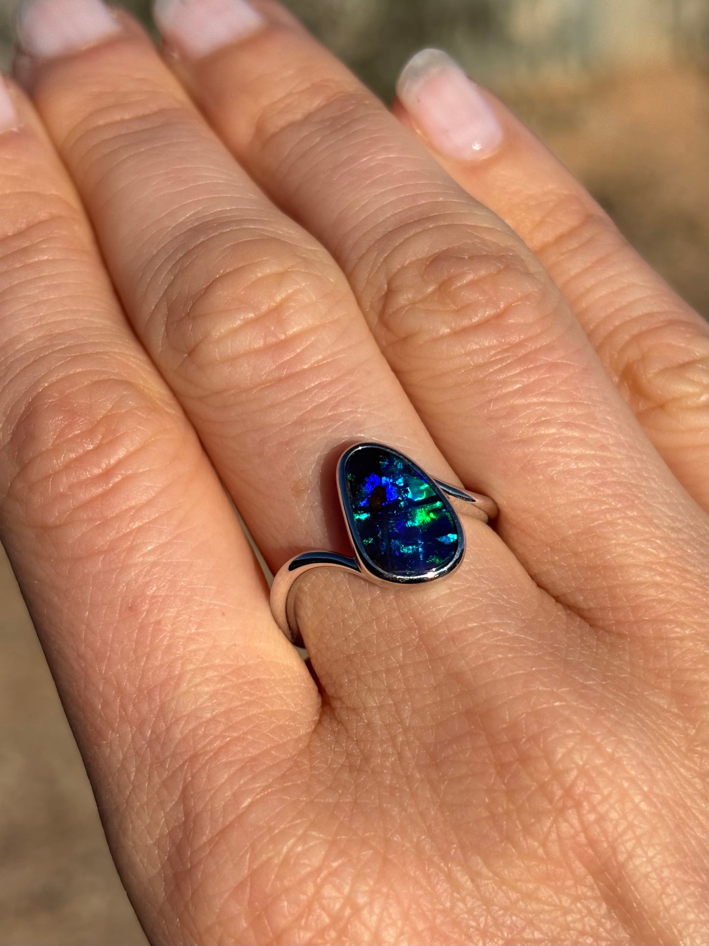Ocean Ridge Ring - Sterling Silver, Size 6, M