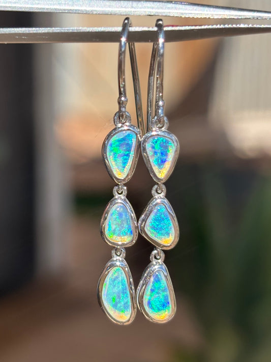 Missmatch Opal Dangles -  Sterling Silver