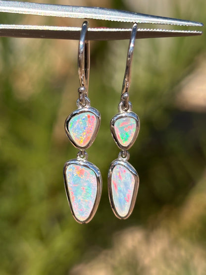 Mismatch Opal Dangles -  Sterling Silver