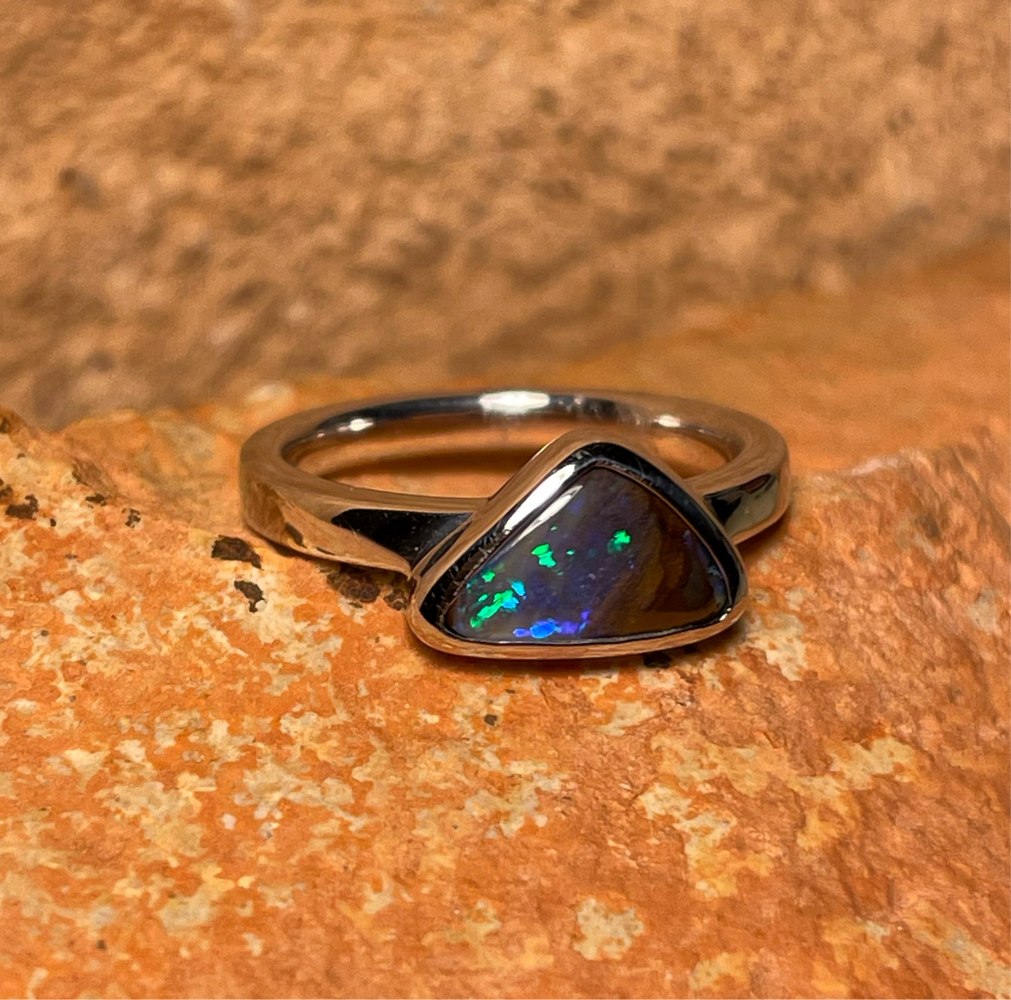 Glass House Mountain Ring - size 5, J 1/2