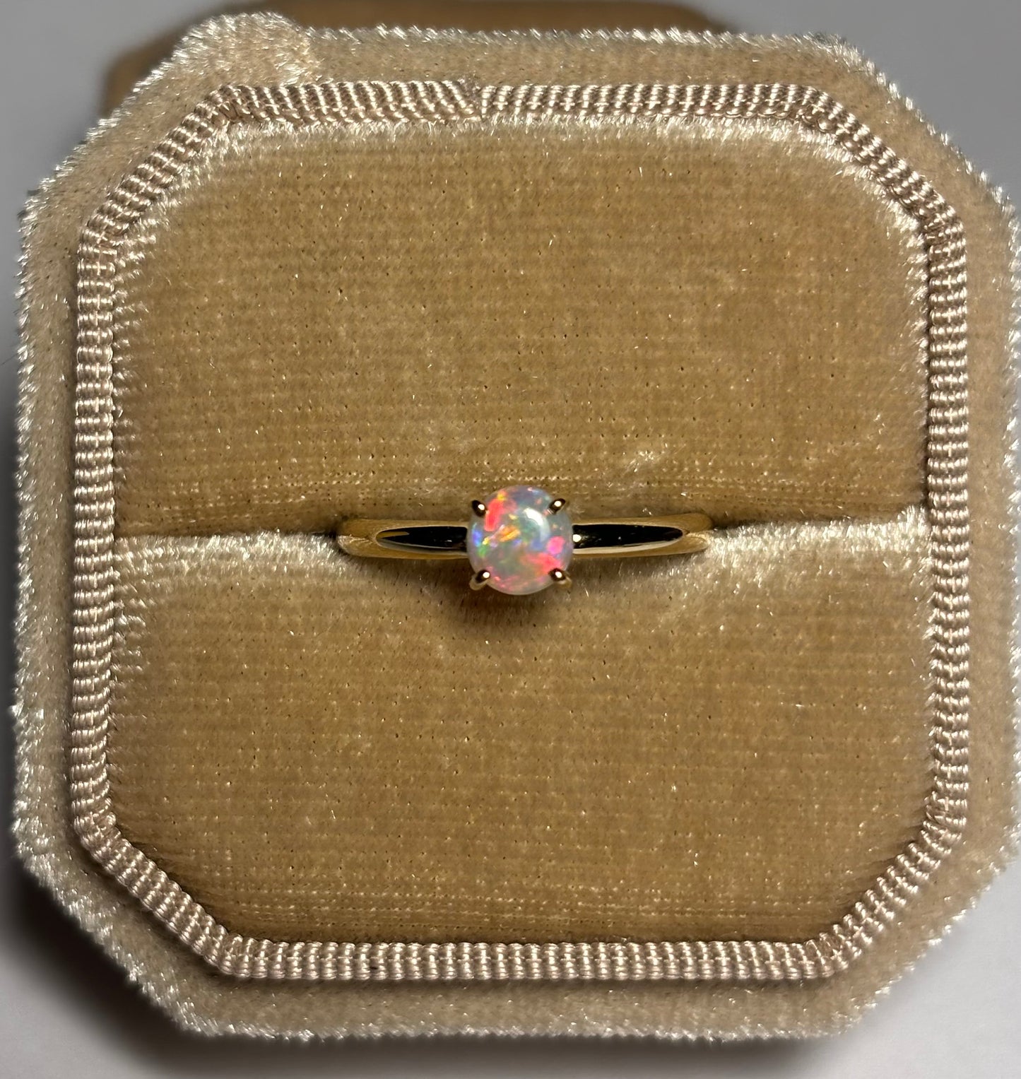 Pink Petite Ring - 9k, Size 4, H 1/2