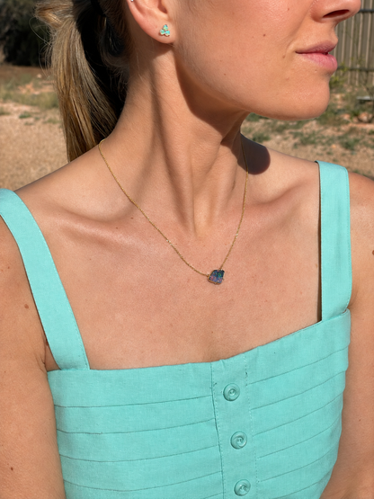 Boulder Flame Necklace - 14k
