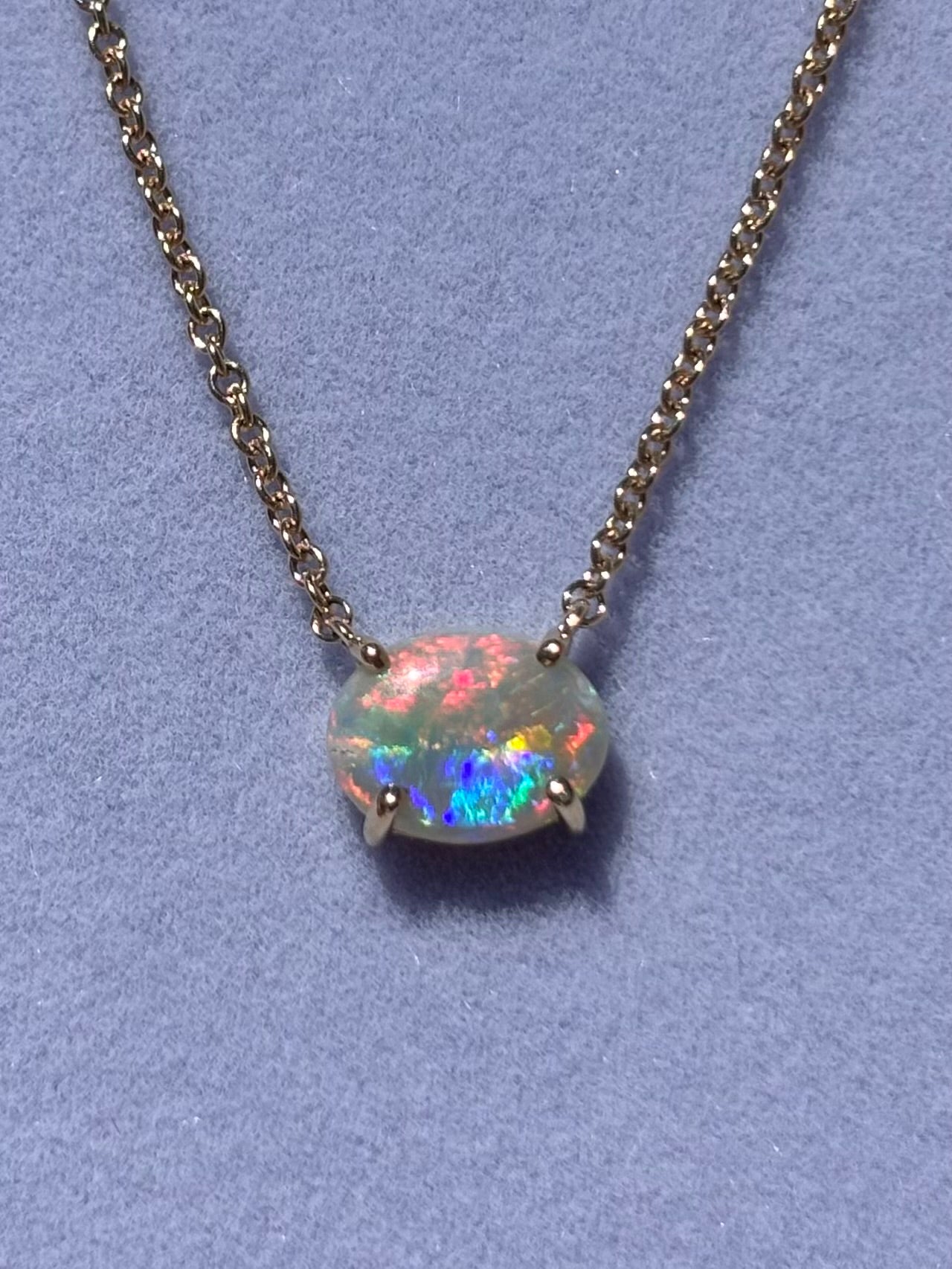 Rainbow Flash Necklace - 14k