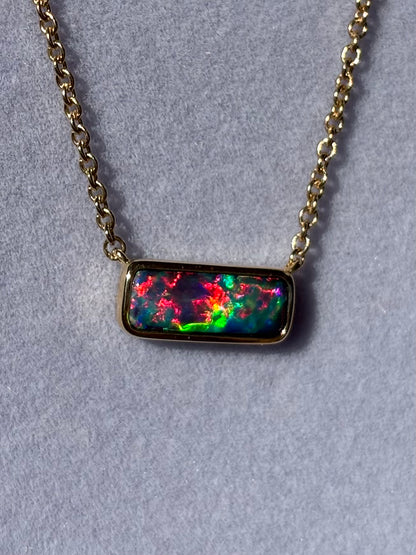 Electric Fire Doublet Necklace - 14k