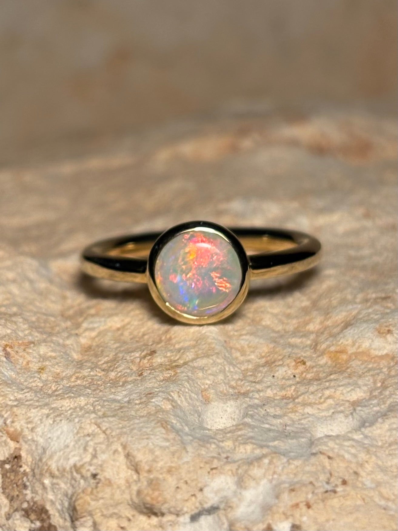 Pink Horizon Ring - 9k, Size 4, H 1/2