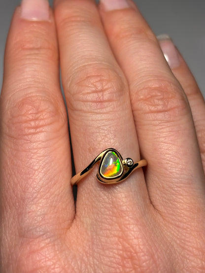 Lightning Ember Ring - 14k Size 6.25, M