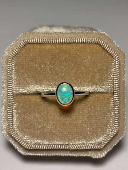 Ocean Swirl Ring - Sterling Silver, size 5, K