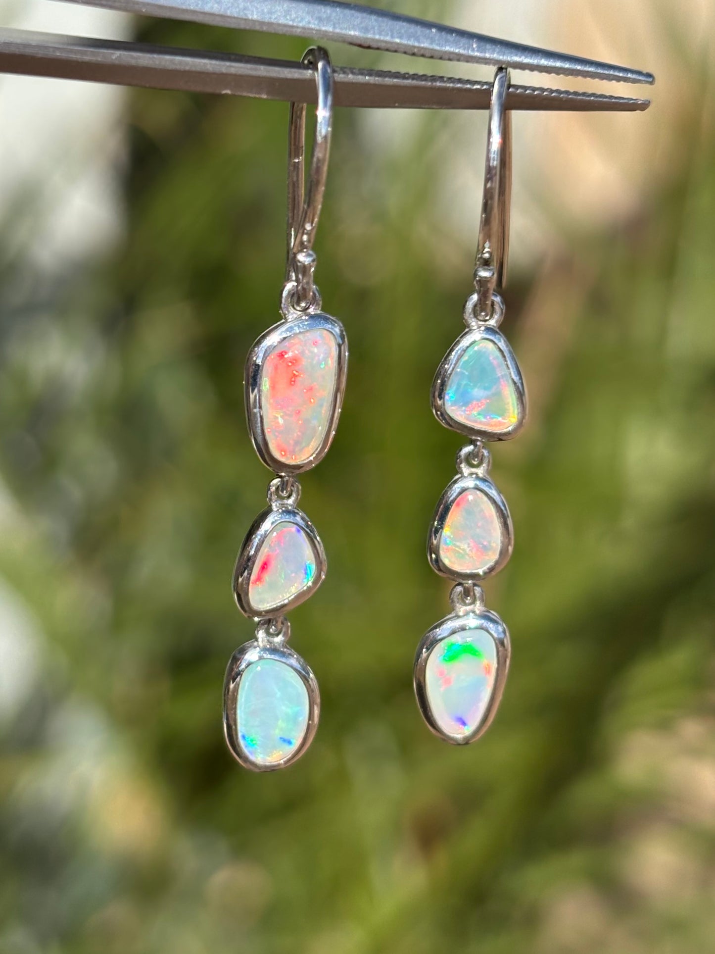 Mismatch Opal Dangles -  Sterling Silver