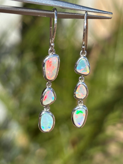 Mismatch Opal Dangles -  Sterling Silver