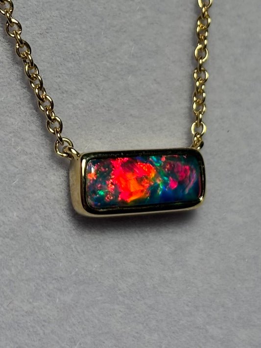 Electric Fire Doublet Necklace - 14k