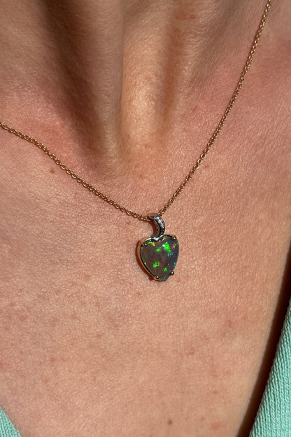 Aurora Heart Pendant - 14k