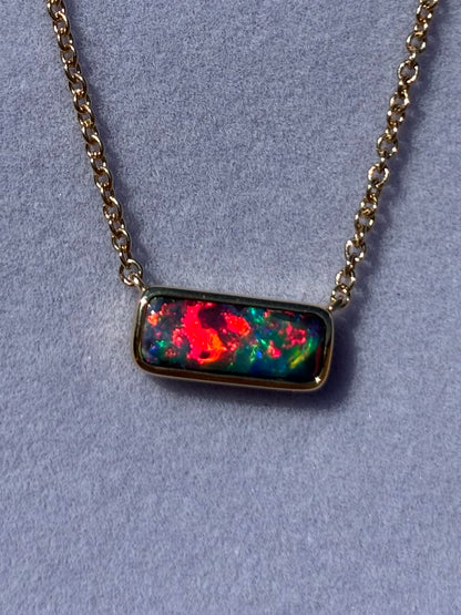 Electric Fire Doublet Necklace - 14k