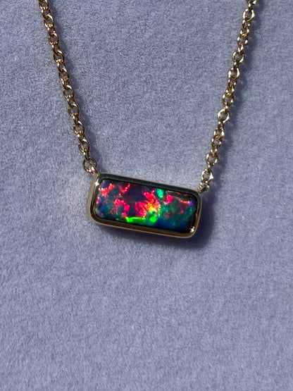 Electric Fire Doublet Necklace - 14k