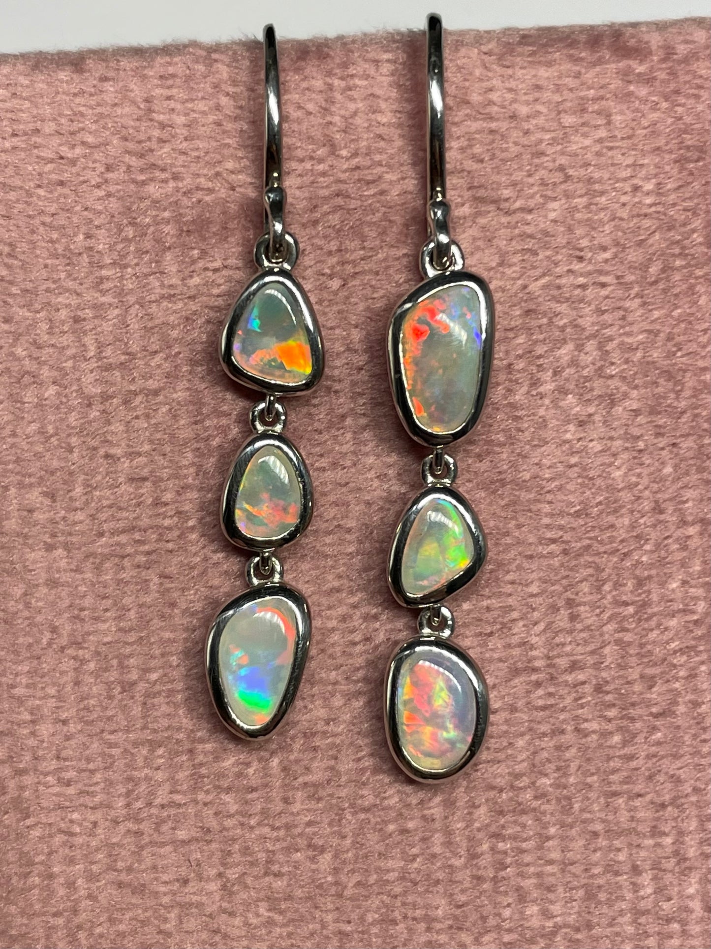 Mismatch Opal Dangles -  Sterling Silver