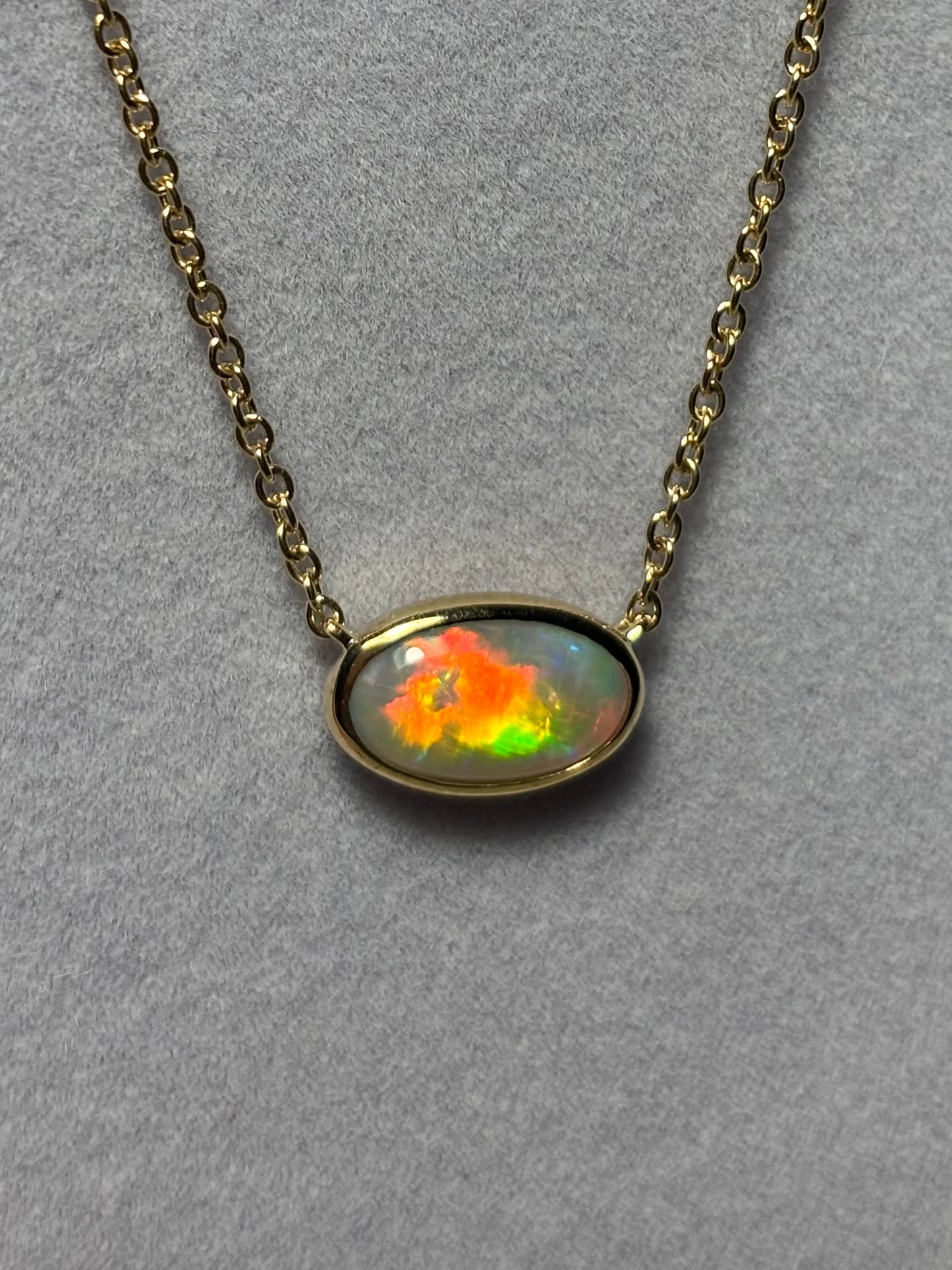 Rolling Rainbow Necklace - 9k