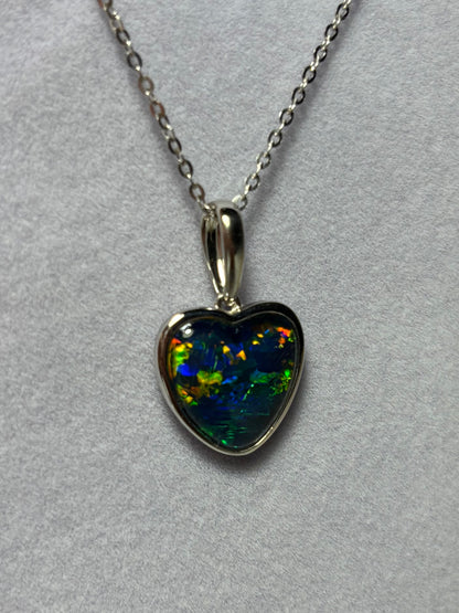 Triplet Heart Pendant - Sterling Silver